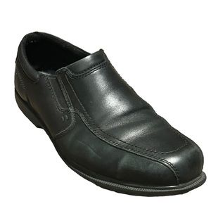 FLORSHEIM Men's Black Leather Slip On Comfortbale Shoes-Size 9.5